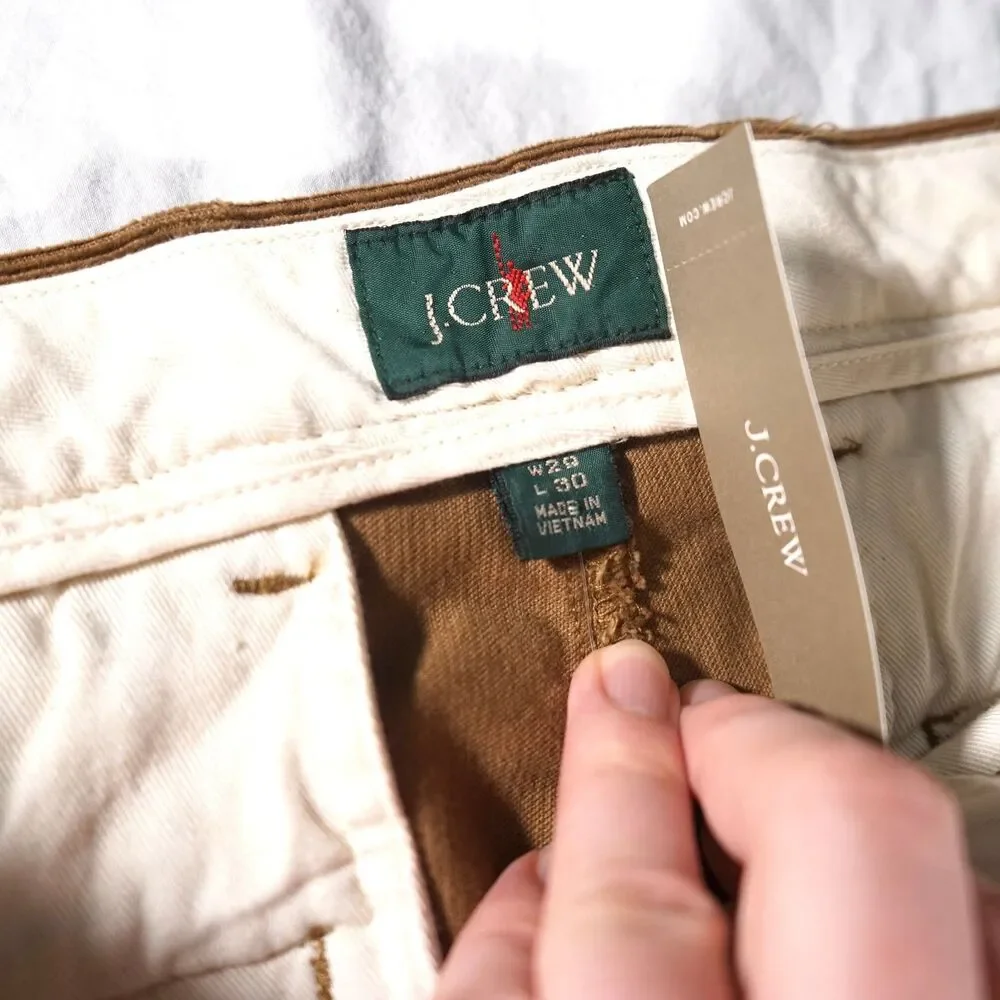 J.Crew Oarsman Corduroy Pants Brown 29x30 NWT